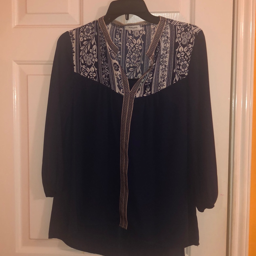 Navy blue blouse